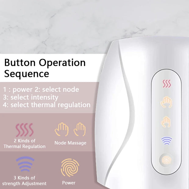 Electric Hand Massager with Air Compression Heat Cordless - My Store