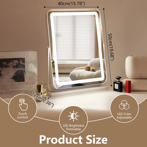 Shany 40 x 50 cm Dimmable LED Mirror - Vivi & Luxe