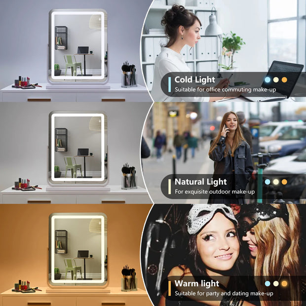 Shany 40 x 50 cm Dimmable LED Mirror - Vivi & Luxe